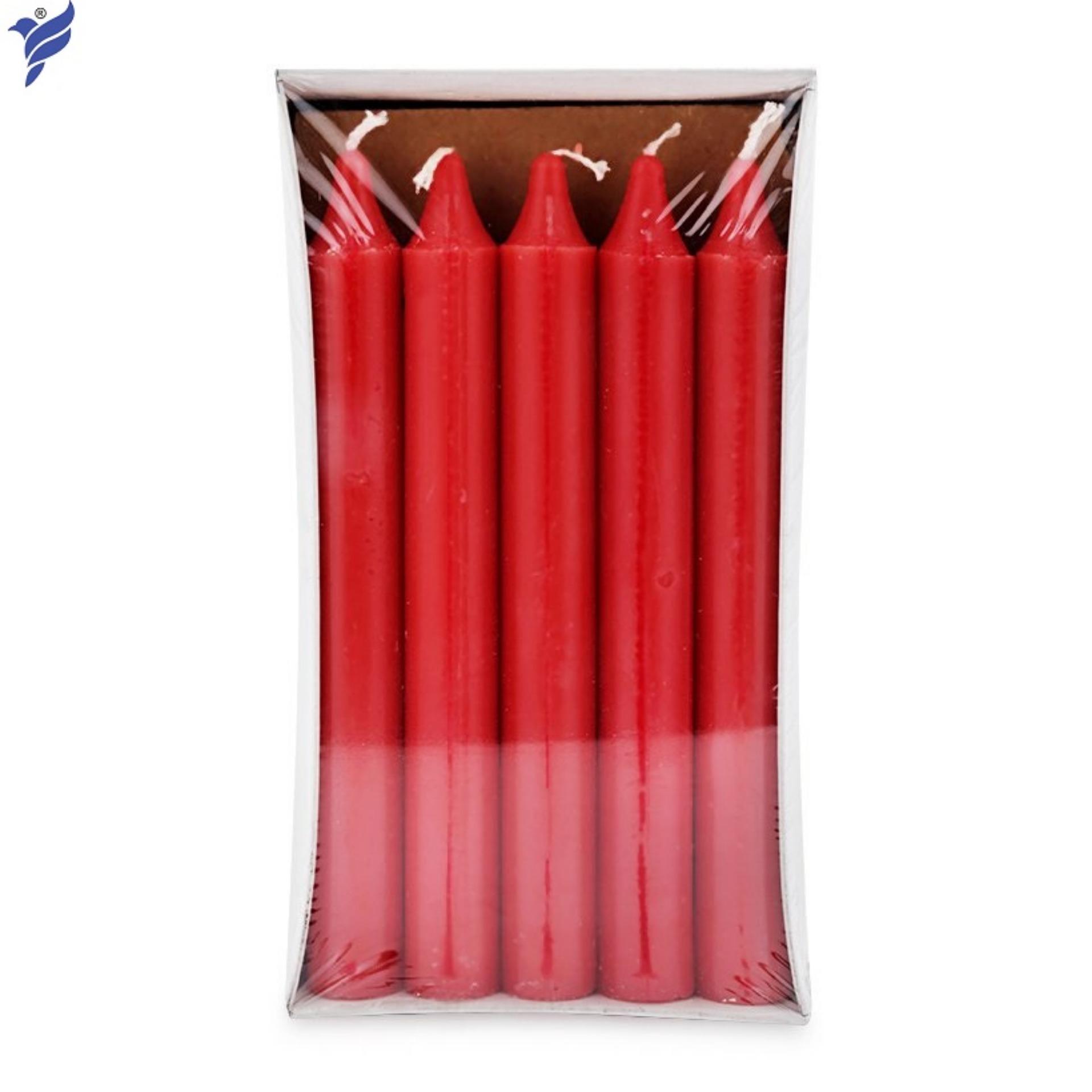 Hộp 15 cây nến thơm thẳng Quang Minh Candle FtraMart NQM0017 15 cm (Đỏ)