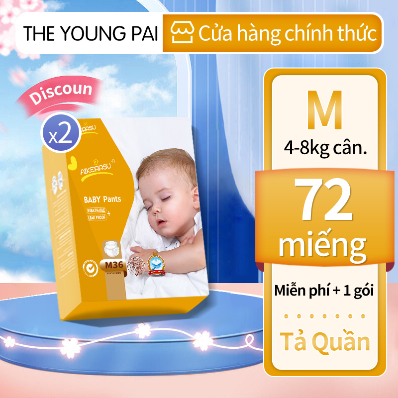 Bỉm tã dán quần aikerrsu 1 thùng 2 bịch các size S76/M72/L64/XL60/XXL60！！tả quần 100 miếng giá rẻ！tả quần cho bé！tả dán bé sơ sinh！tả dán 100 miếng giá rẻ！bỉm quần cho bé giá rẻ！bỉm dán cho bé sơ sinh！tã dán trẻ sơ sinh
