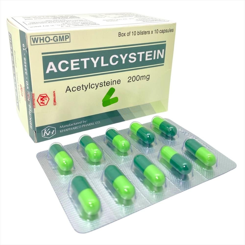 Acetylcystein 200mg KH giúp giảm ho , loãng đờm cho trẻ em