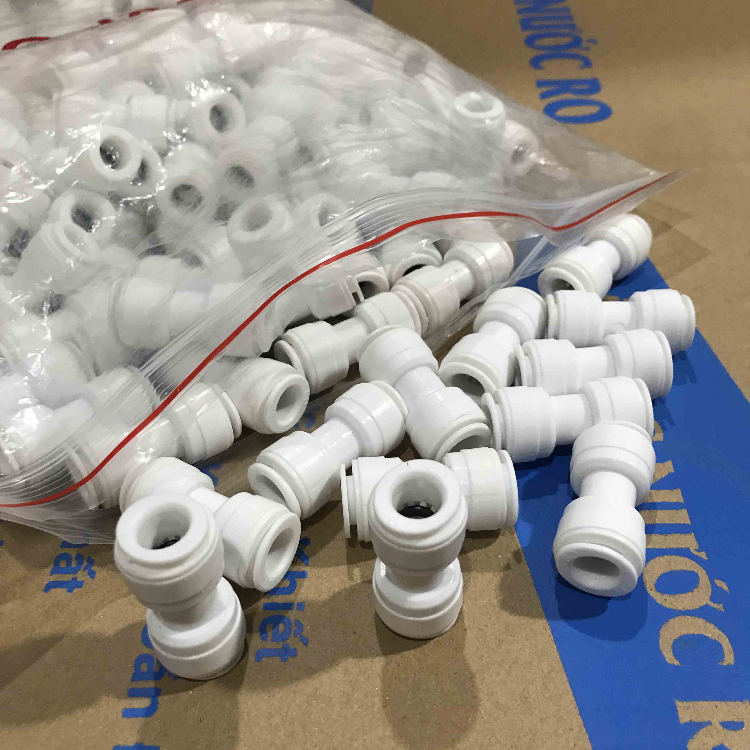 cút máy lọc nước nối nhanh , cút máy lọc nước nối thẳng 1 đầu phi 10 ( 10mm ) - 1 đầu phi 6 ( 6mm )