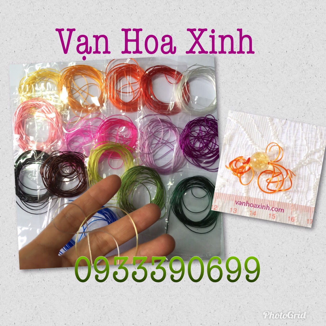 Cước tơ lụa chun co giãn xỏ hạt đá hạt gỗ phong thủy