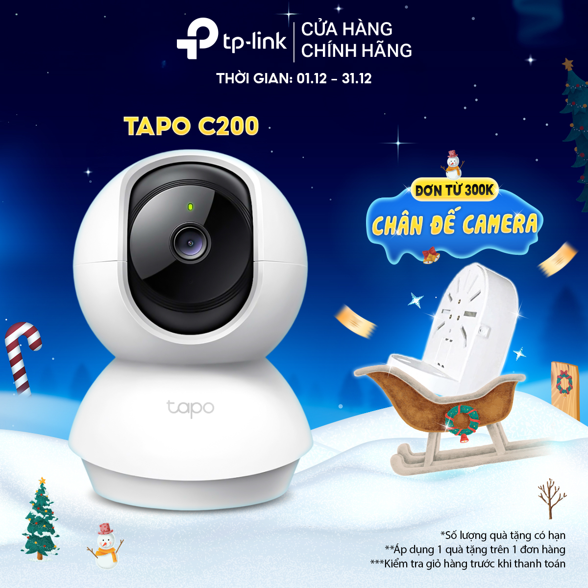 Camera IP Tapo C220 - 4MP, Quay Quét 360 Độ, Hỗ Trợ Cloud Storage