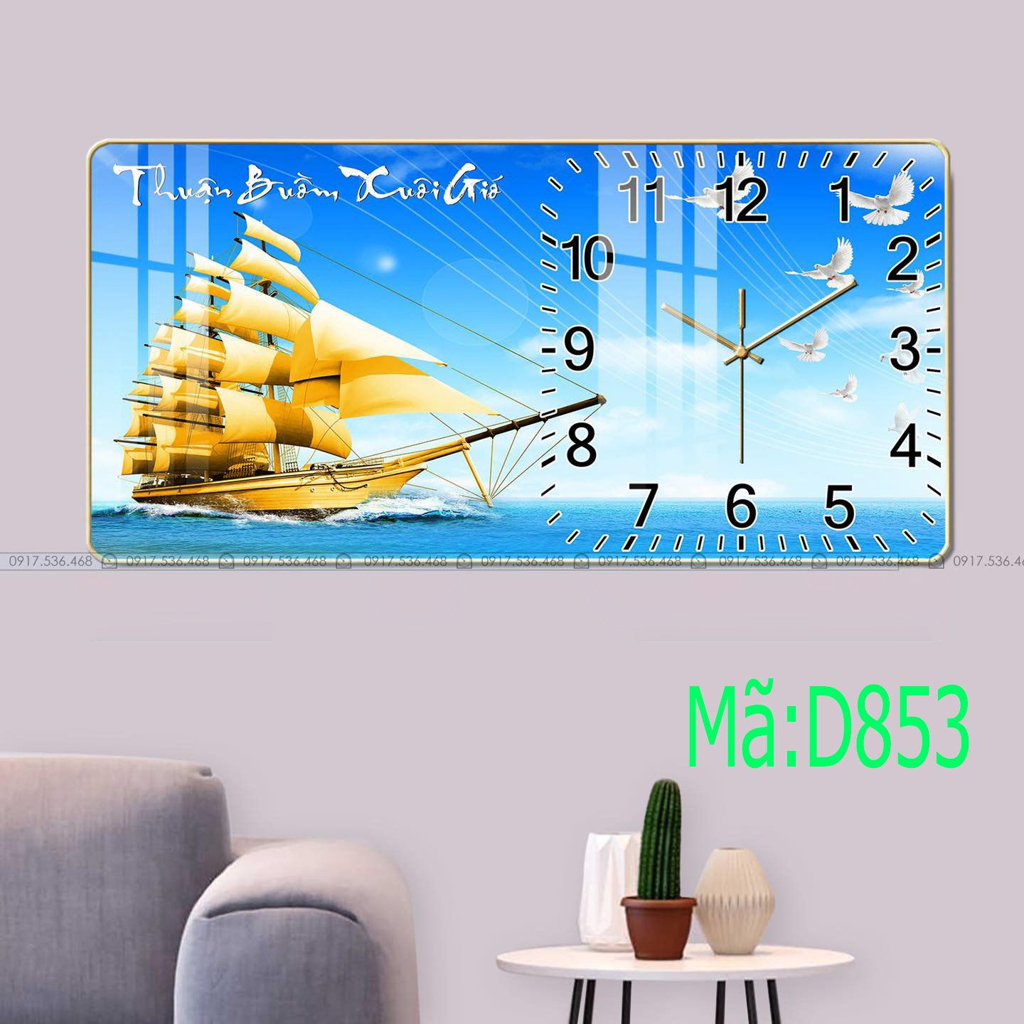 Đồng hồ tráng gương 5d