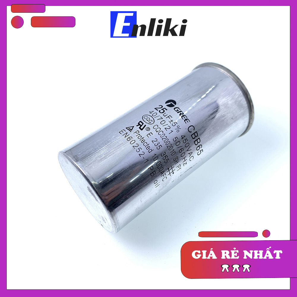 Tụ 25uf 450vac cbb65a