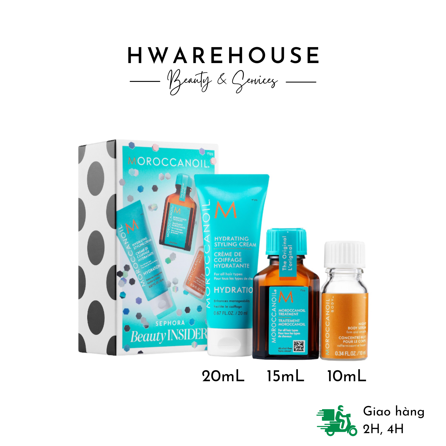 Set 3 món chăm sóc tóc và cơ thể Moroccanoil Treatment