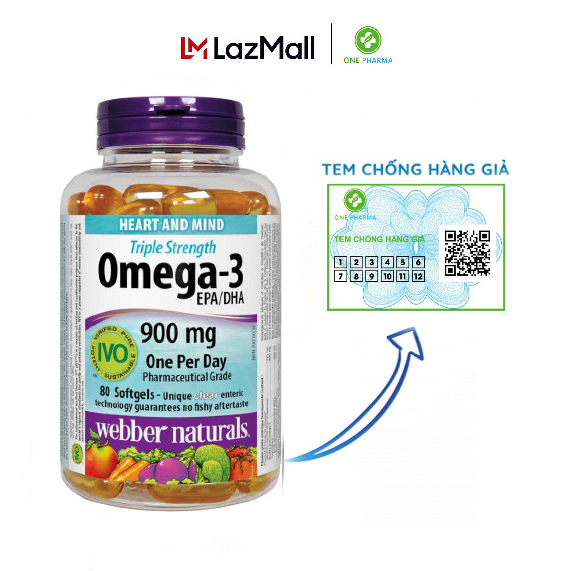 Dầu cá webber naturals high potency omega 369 1200mg 150 viên