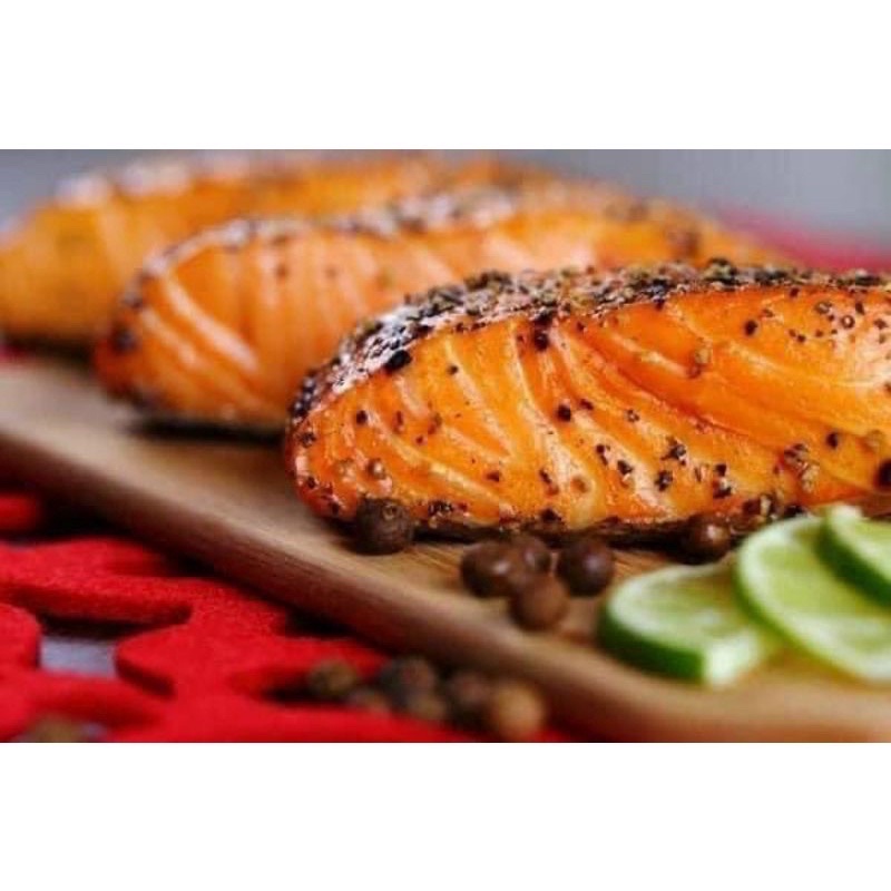 Cá hồi phi lê cắt miếng túi 1kg (giao tphcm)