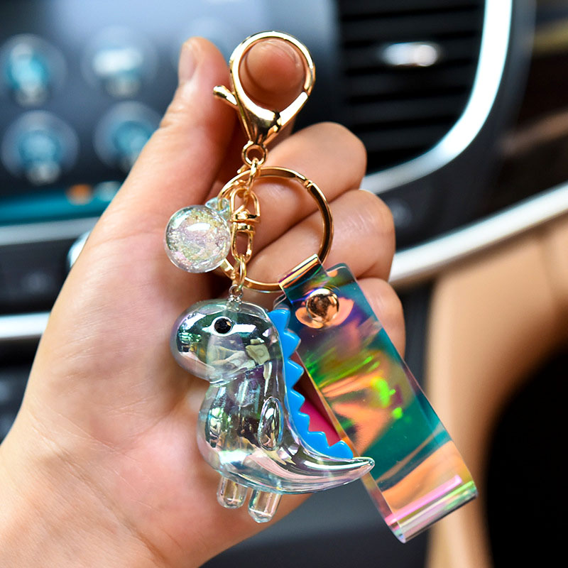 Móc khóa cute độc đáo hình khủng long xanh tạo nhiều mẫu đẹp phong cách độc lạ tiện dụng coi giờ mọi nơi .