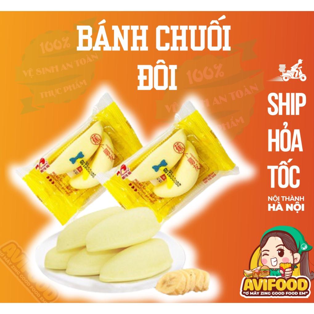 Bánh chuối đôi 1 cái 50gam - đài loan!!! avifood đồ ăn hot trend
