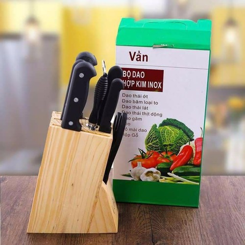 Bộ dao 8 móBộ dao kéo nhà bếp đa năng 8 món chất liệu INOX