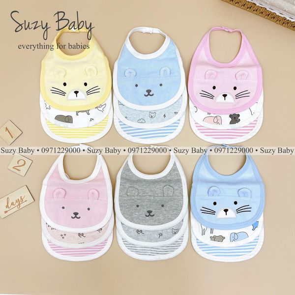 Set yếm tròn dây bấm momcare
