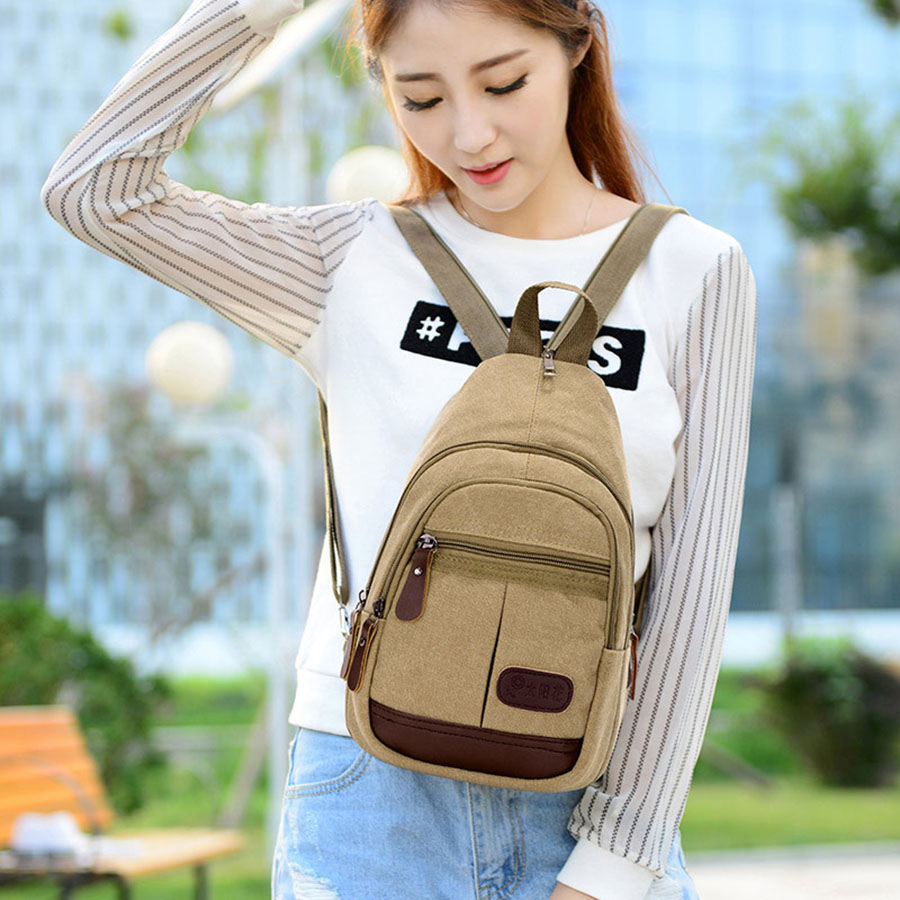 [HCM]Balo vải bố mini có thể chuyển 1 quai chéo