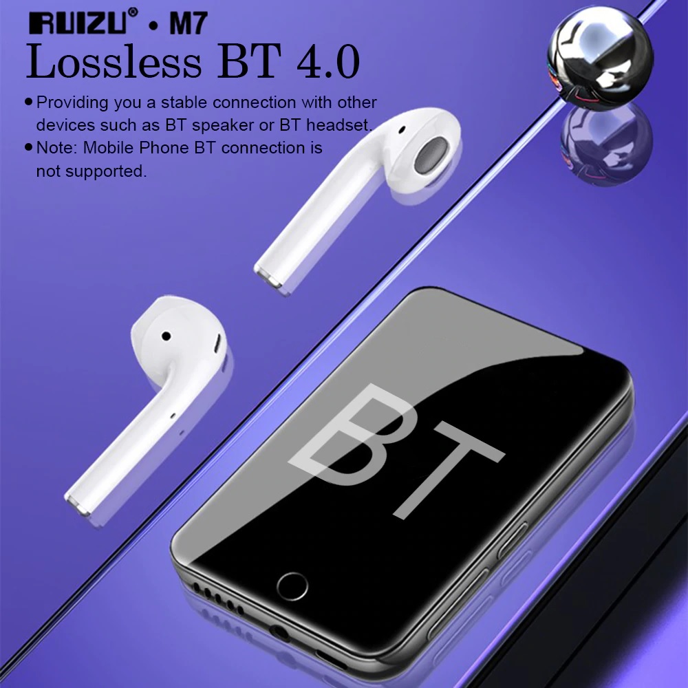 Lossless Music player Ruizu M7 - Máy nghe nhạc Ruizu M7 hỗ trợ Bluetooth 4.0