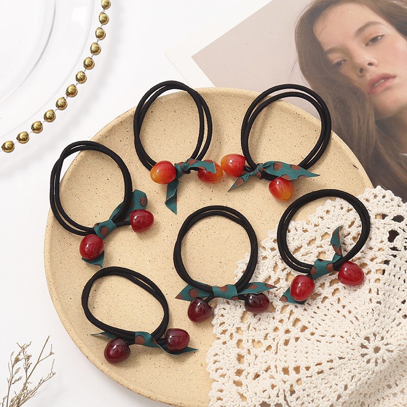Dây cột tóc Cherry mini xinh xắn dành cho bạn nữ - Sara Accessories