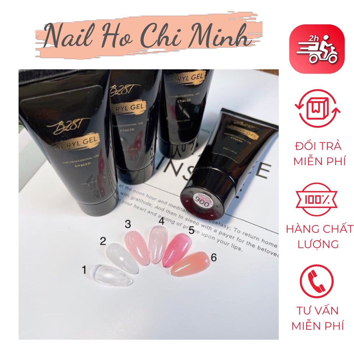 [Giá Tốt] Gel gôm B281 chính hãng - Gel nối móng úp nhanh bền đẹp tuýp 30ml