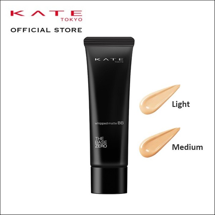 Kem trang điểm kiềm dầu bb cream kate whipped matte bb the base zero, kem nền che khuyết điểm, siêu mỏng mịn, không đổ dầu, thoáng nhẹ mặt cover tất cả trong một, lành tính cho da dầu mụn, da dễ kích ứng