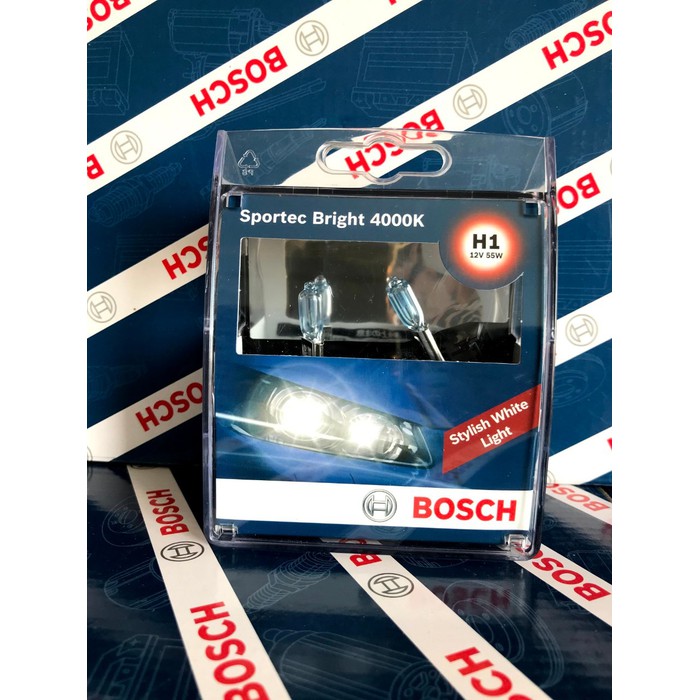 Bóng đèn tăng sáng bosch h1 12v 55w sportec bright 4000k kia carens, cerato, forte, rondo, rio, hyundai elantra, sonata, i30, starex , kia sorento