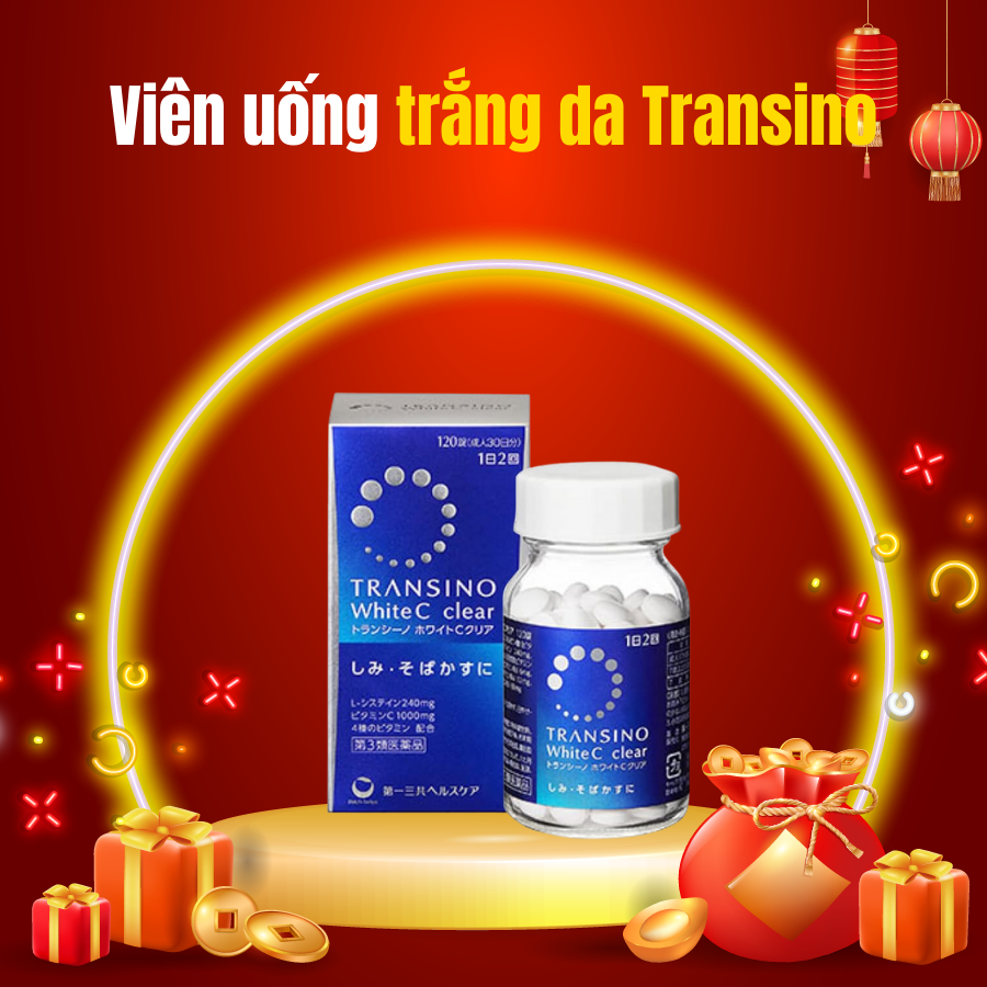 Viên uống trắng da Transino White C Clear Nhật Bản