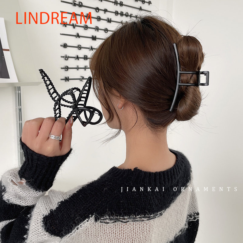 LINDREAM Kẹp tóc càng cua cỡ lớn thiết kế phong cách Hàn Quốc