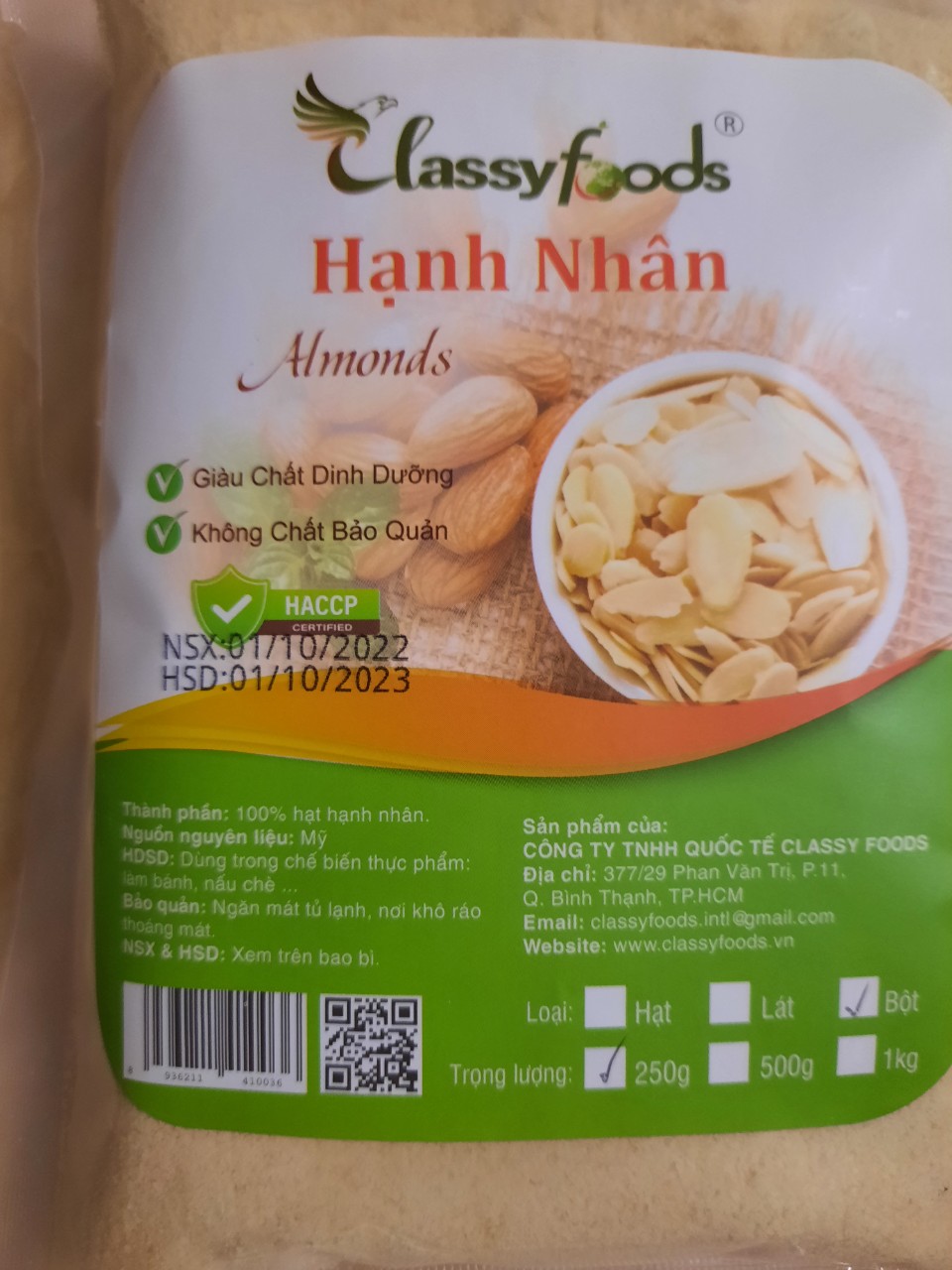 Hạnh nhân Mỹ làm bánh
