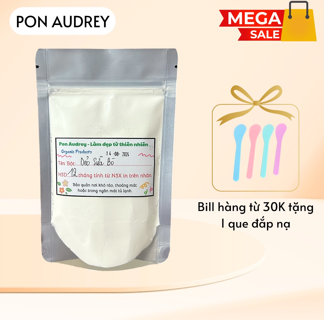 Bột mặt nạ dẻo sữa bò collagen chuyên dùng trong spa, làm trắng da và cấp ẩm