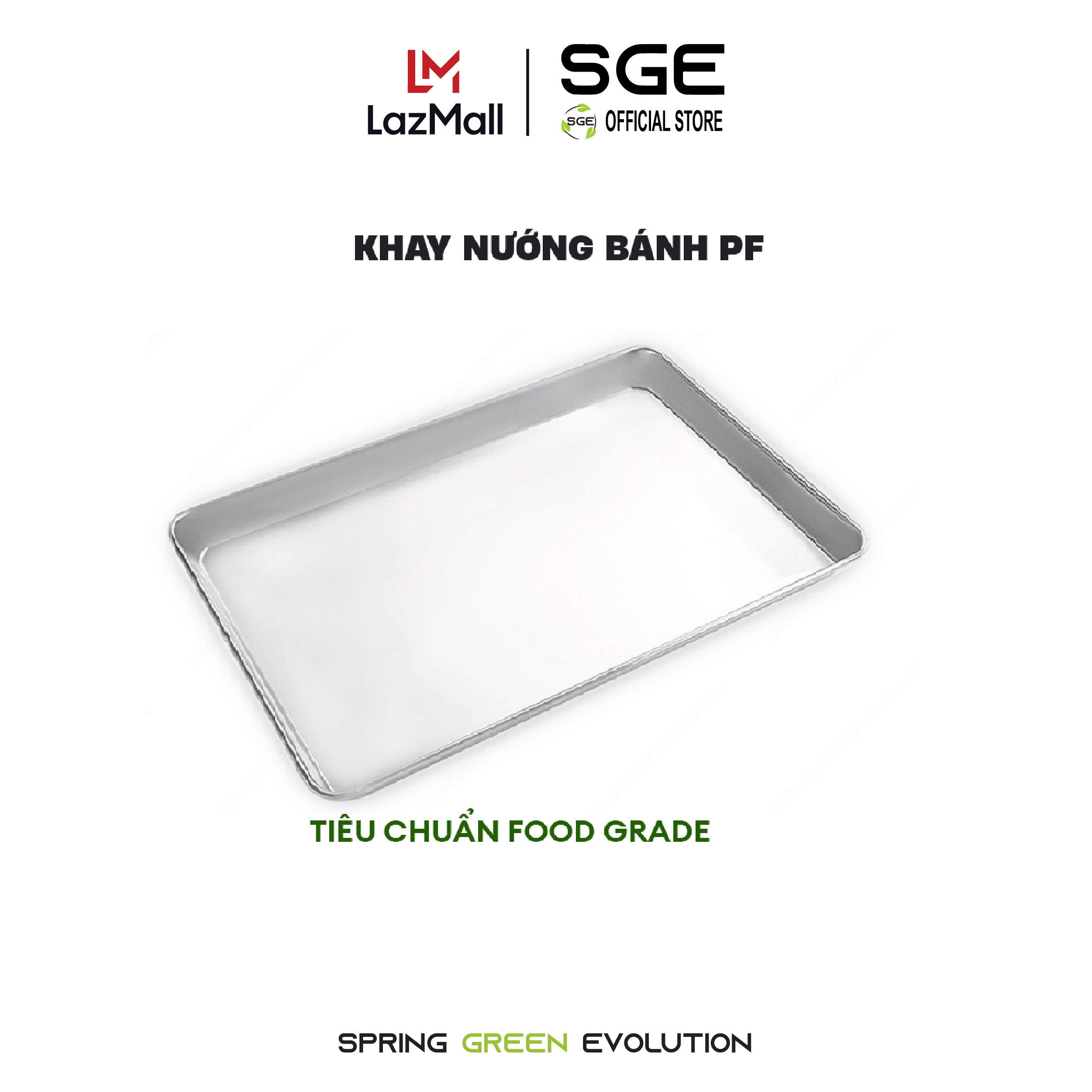 Khay tủ ủ bột/ khay lò nướng bánh sge pf-tray chất liệu inox tiêu chuẩn thực phẩm, có 2 loại khay có lỗ và không lỗ