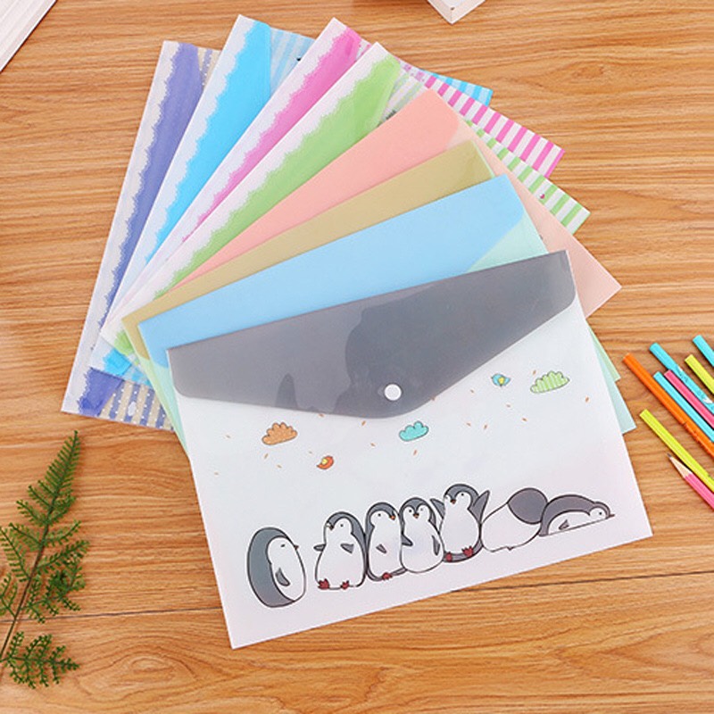 Túi đựng giấy kiểm tra, cặp đựng tài liệu có cúc (01 cái)
