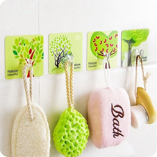 [Combo] 10 Móc Dán Tường In Hình 3D - Chịu Lực Tối Đa 5kg Trên Mặt Kính hoặc Gạch Men Ốp Tường