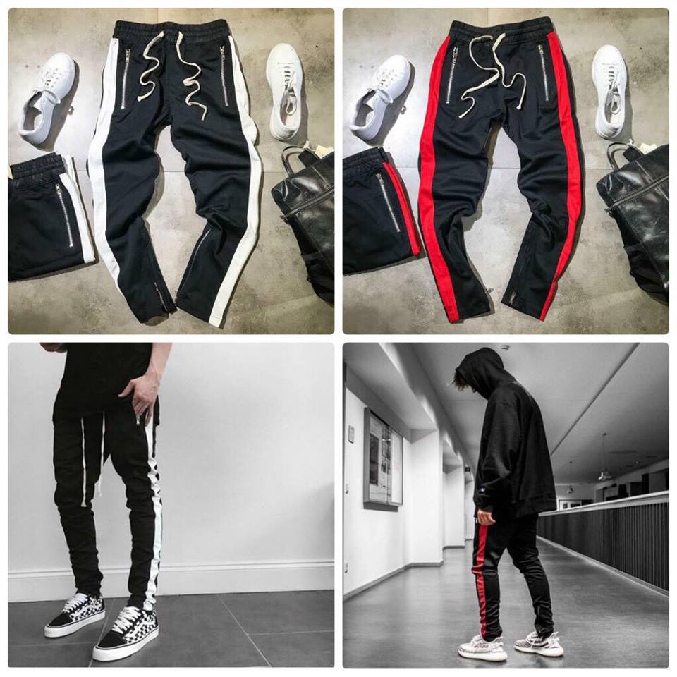 [Hoàn Tiền 15%] Quần Thun Track Pants Zipper Cục Chất Nam Nữ Unisex
