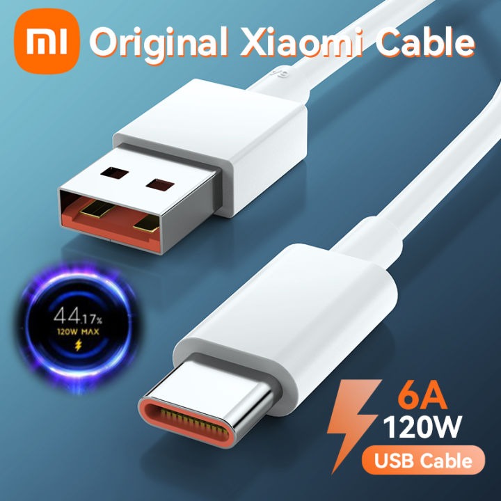  Cáp Sạc Turbo Xiaomi 120W Chính Hãng Cáp USB Type-C 6A Cho Xiaomi Mix4 Mi Mix Fold 12 11 Ultra 10 CC9 Redmi Note 9 10 Pro K30 40Pro Poco X4 X3 F3 GT Black Shark 4 5 sạc Nhanh Tipo C 
