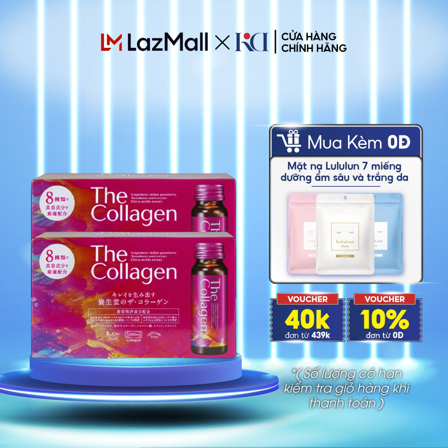 Nước uống Shiseido The Collagen 1000mg hộp 10 chai