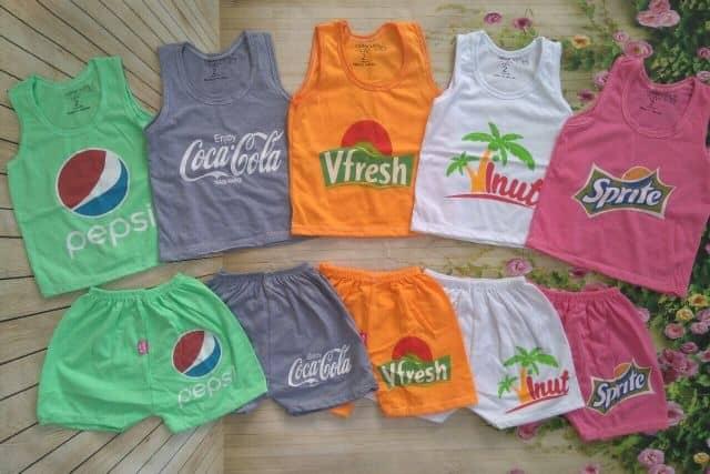 Set 5 bộ cotton bé trai/gái từ 4-14kg