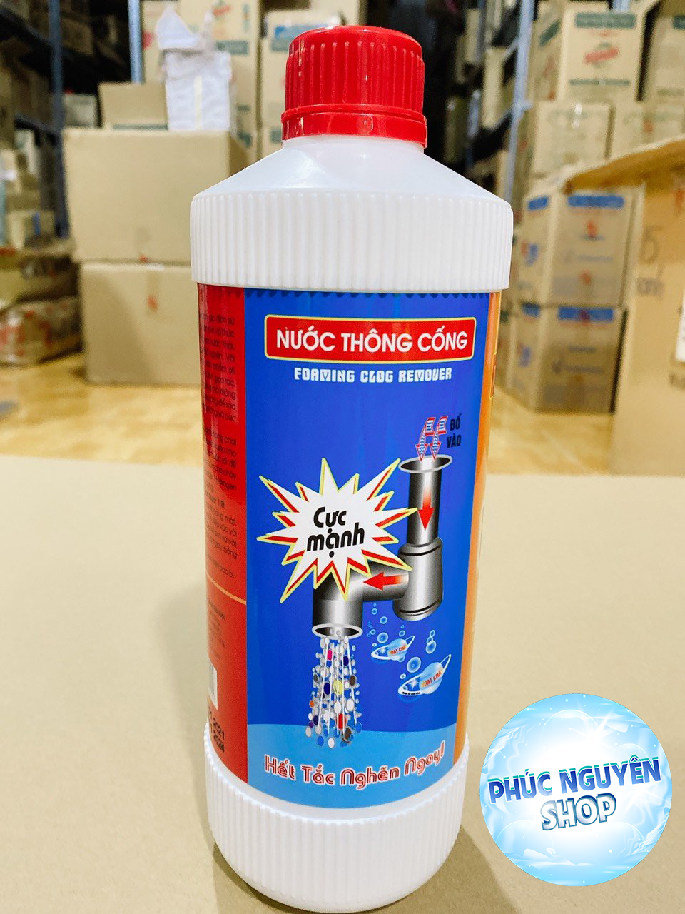 Nước thông cống Hando hàng nội địa chai 1 lít PNS678