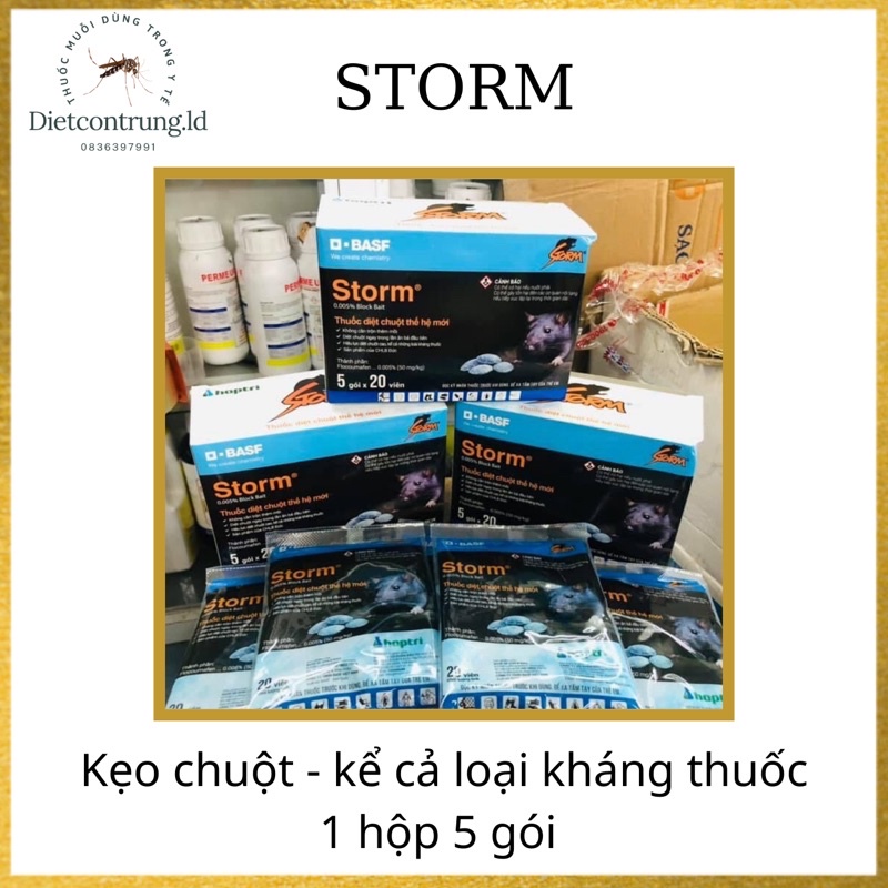 Combo 5 gói kẹo chuột STORM - dùng cho chuột đã nhờn bả