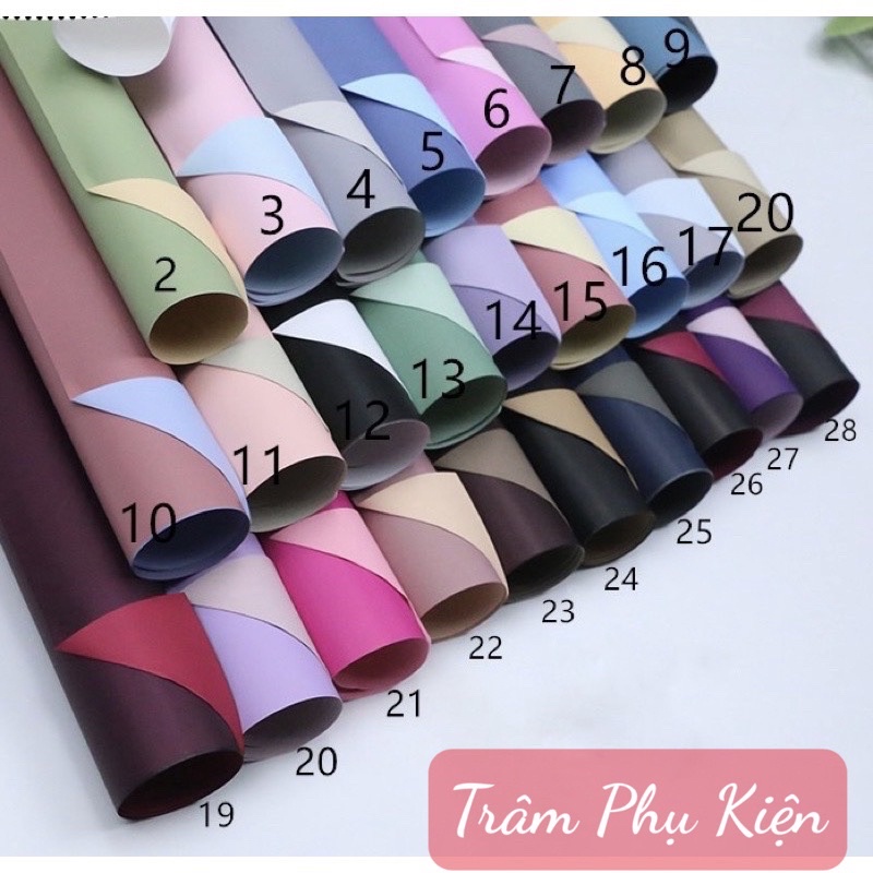 Giấy trơn 2 mặt gói hoa