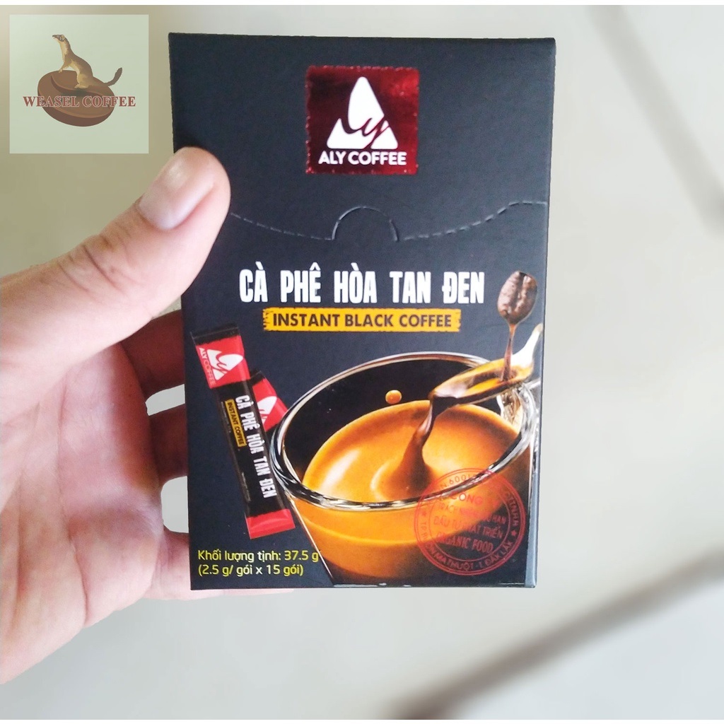 Combo 3 hộp - Cà phê hòa tan đen Aly Coffee