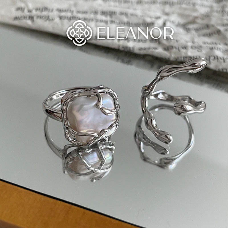 Nhẫn nữ bạc 925 Eleanor Accessories nhẫn đính đá trắng phụ kiện trang sức 4692