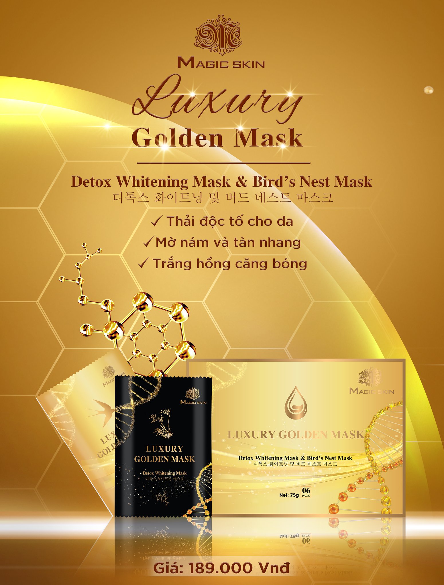 Mặt nạ ủ yến thải độc magic skin