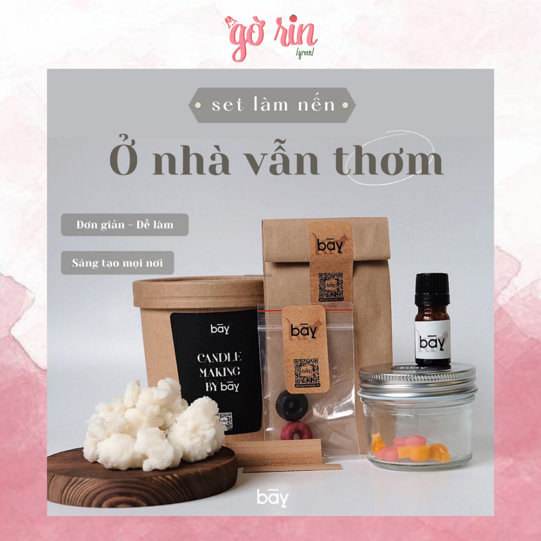 Set tự làm nến thơm tại nhà - hũ nến 100g + tinh dầu nhập khẩu mỹ