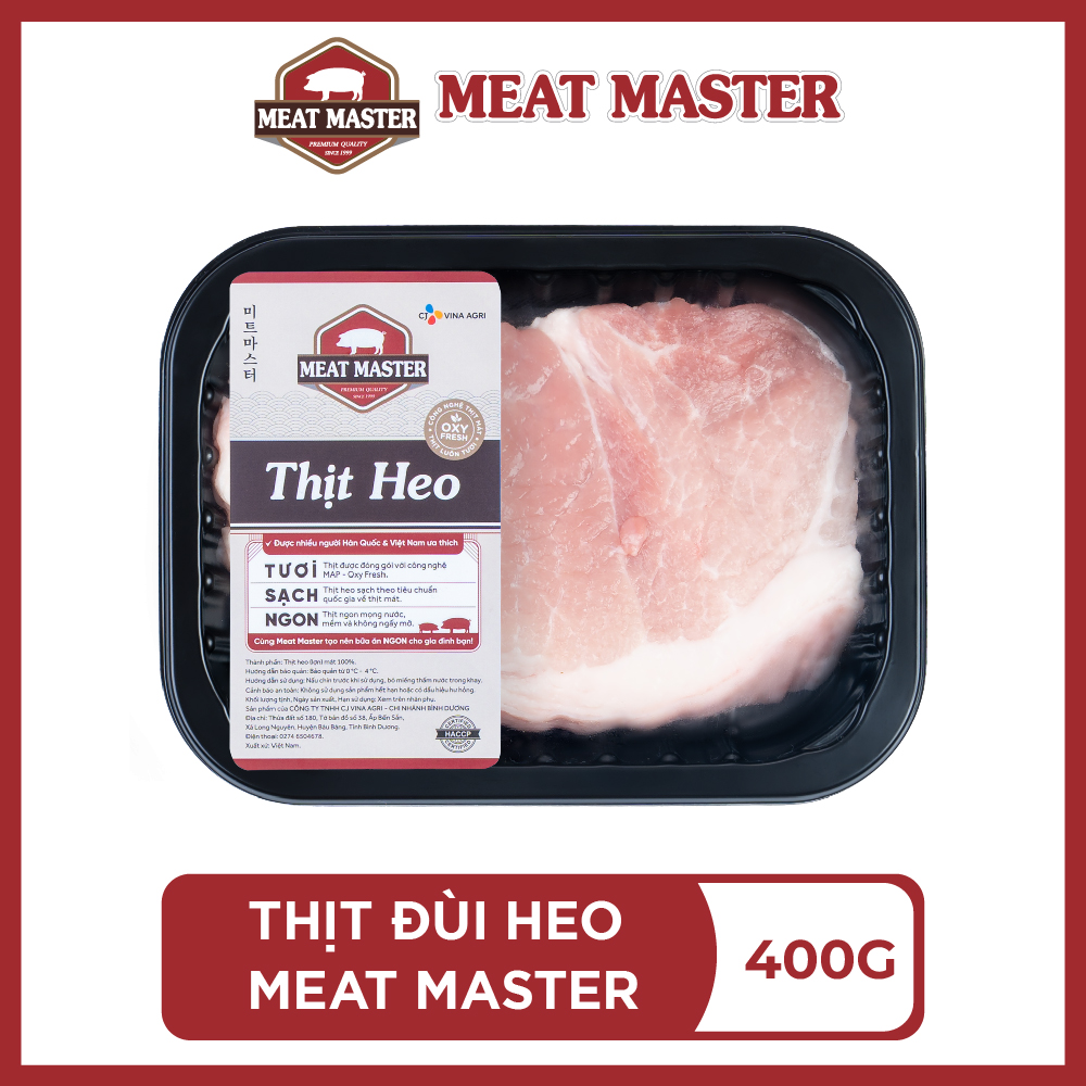 Thịt đùi heo Meat Master - Thịt heo mát ngon, mềm mọng, ngọt thịt