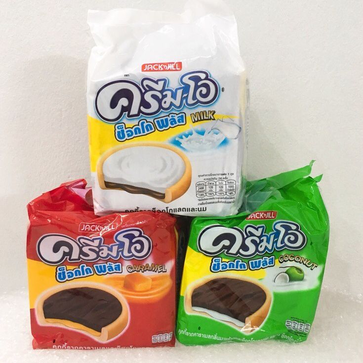 Combo 3 gói bánh quy nhân kem cream o 432g thái lan