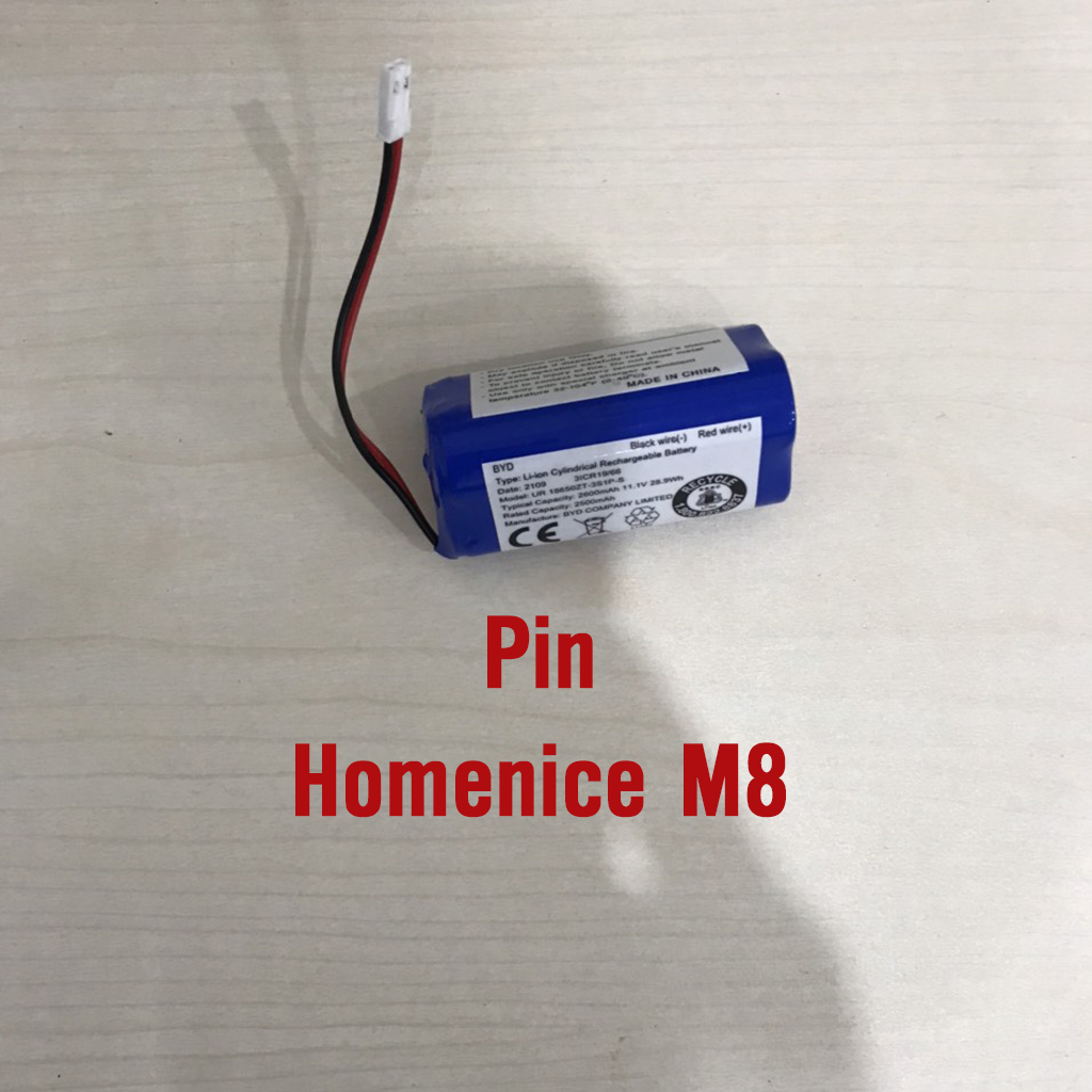 Pin robot hút bụi Homenice M8