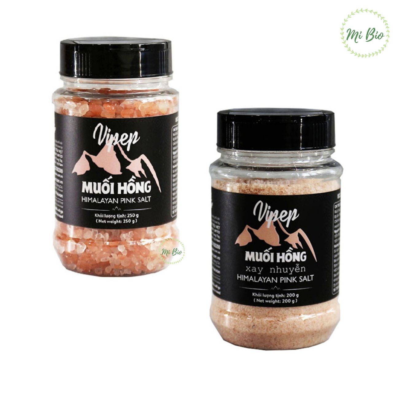 Himalayan pink salt finely 200g and 250g granules - Vipep