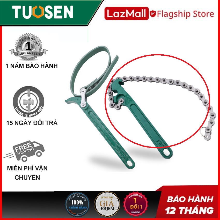 Bộ Lọc Dầu Loại Xích, răng cưa đa năng 8inch, 12inch TUOSEN / Tuo Sen, Cờ Lê Lọc Dầu Loại Đai Dụng Cụ Tháo Sửa Chữa Động Cơ Xe Hơi