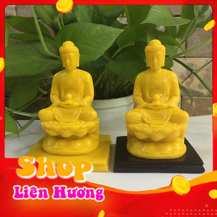 Tượng phật a di đà màu vàng mang bình an giá chỉ 76k 1 tượng cao 12 cm - tượng phật a di đà vàng
