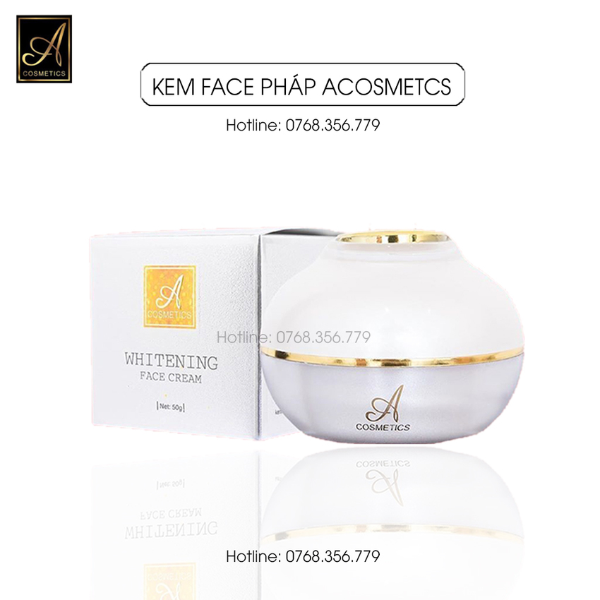 Kem Face Pháp Acosmetics, 50g, kem dưỡng trắng da ngăn ngừa mụn-thâm-nám-tàn nhang, Giúp da mềm mịn và căng bóng
