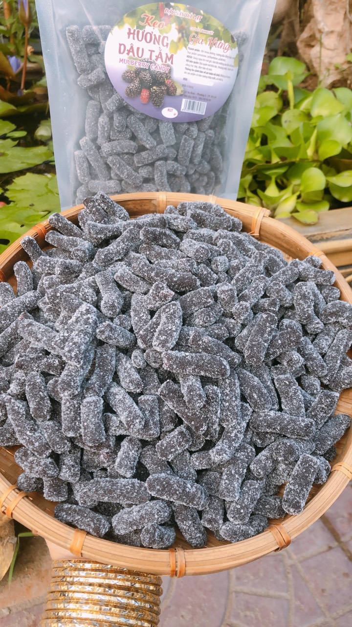 1Kg Kẹo Dâu Tằm Đặ C Sản Đà Lạt - Keo Dâu Tam