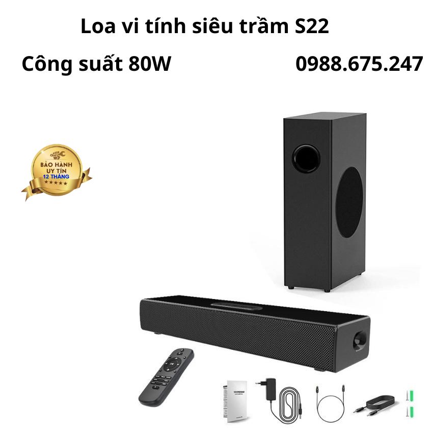 Loa máy tính công suất 80W loa có Sub trầm siêu khủng kết hợp hát karaoke gia đình có điều khiển bluetooth xem phim cực đã