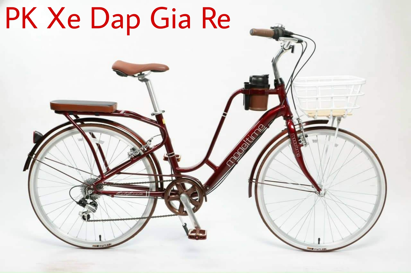 Xe đạp thể thao dáng nữ California Modeltime Cacao, Khung nhôm siêu nhẹ, Bộ đề Shimano chuyển số mượt, Xe mới