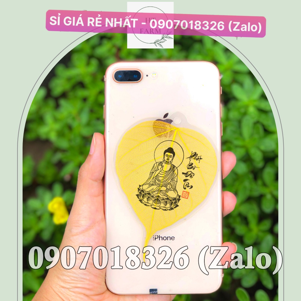 Lá bồ đề phật như lai , quan âm bồ tát ốp điện thoại, lá bồ đề thật, mang lại may mắn bình an